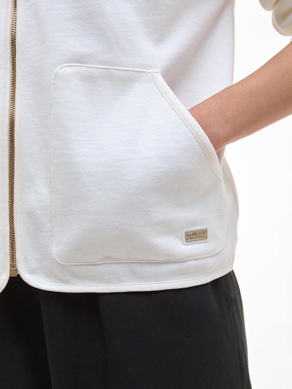 Product image 6 of 6, which shows Barbour International Clara Bomber Jacket, Neutral, 8