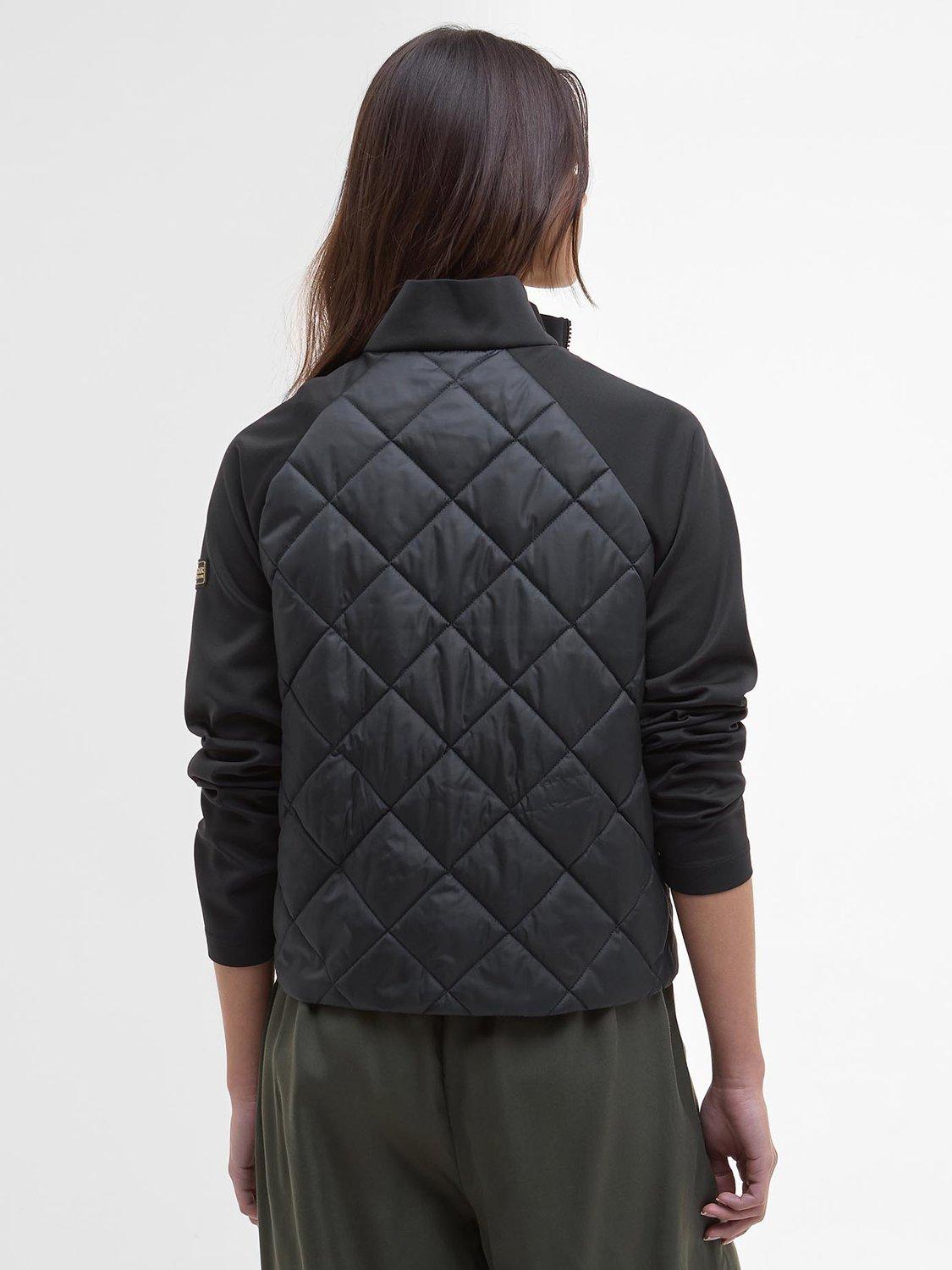 Product image 2 of 7, which shows Barbour International Ebony Quilted Sweatshirt, Black, 8