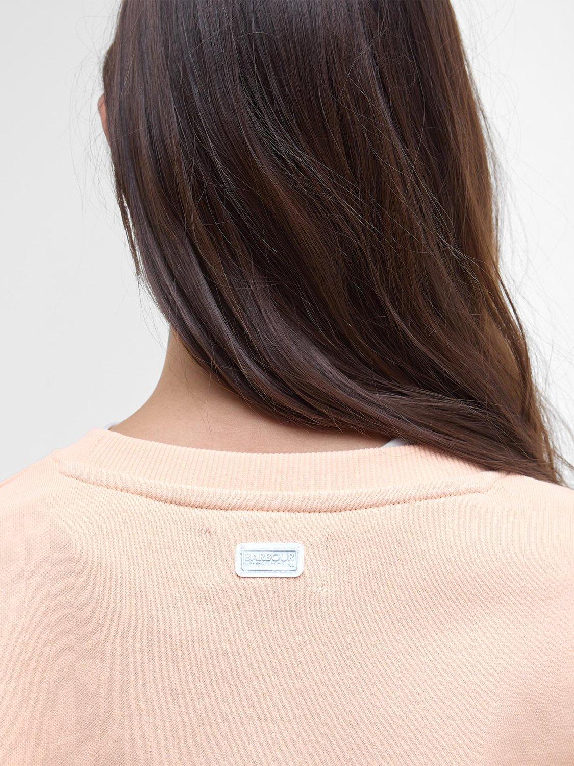 Product image 7 of 7, which shows Barbour International Cali Logo Sweatshirt, Peach Parfait, 8