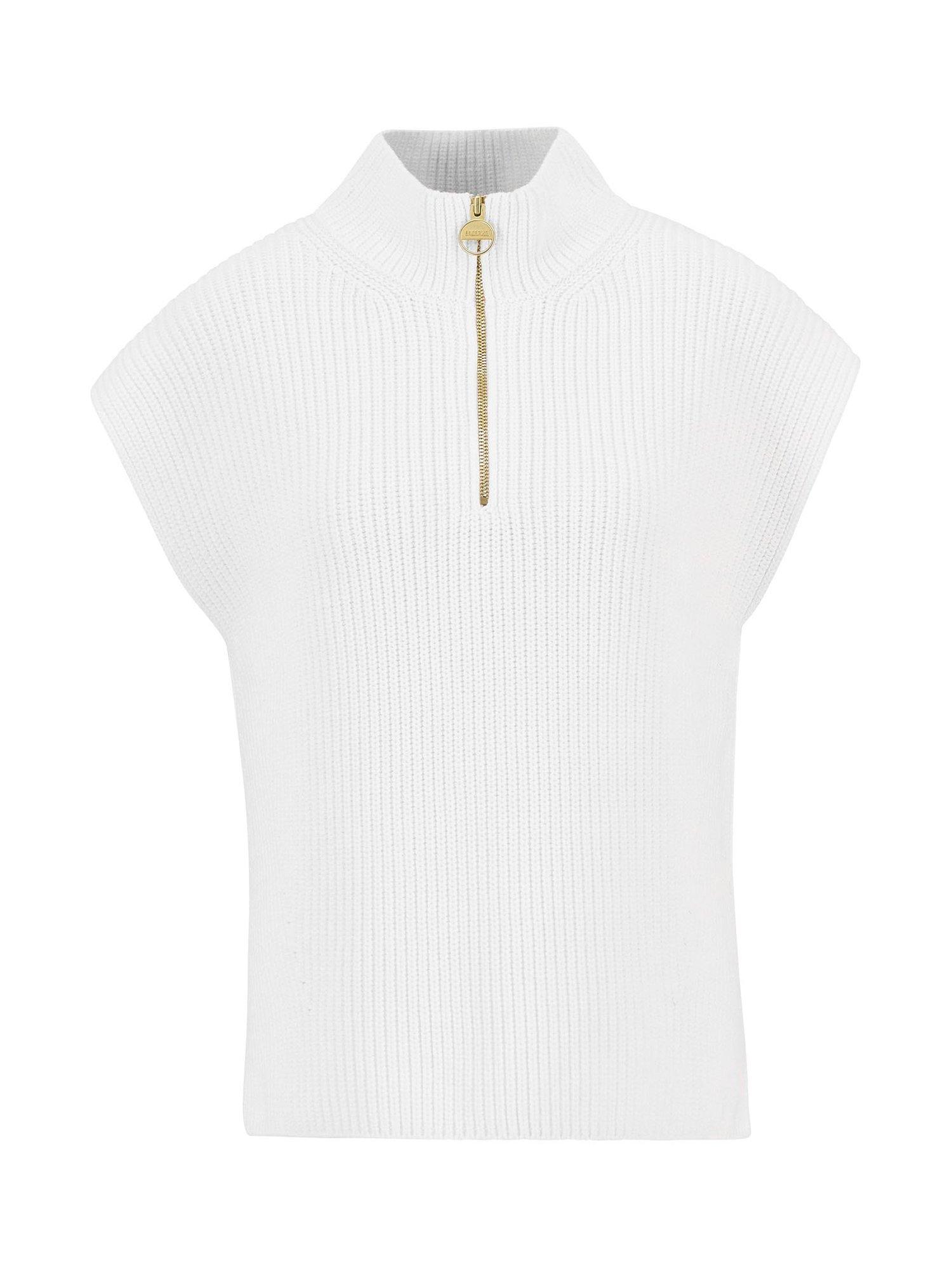 Product image 4 of 7, which shows Barbour International Clara Sleeveless Jumper, White, 8