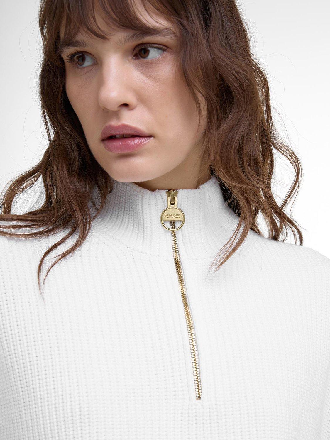 Product image 5 of 7, which shows Barbour International Clara Sleeveless Jumper, White, 8