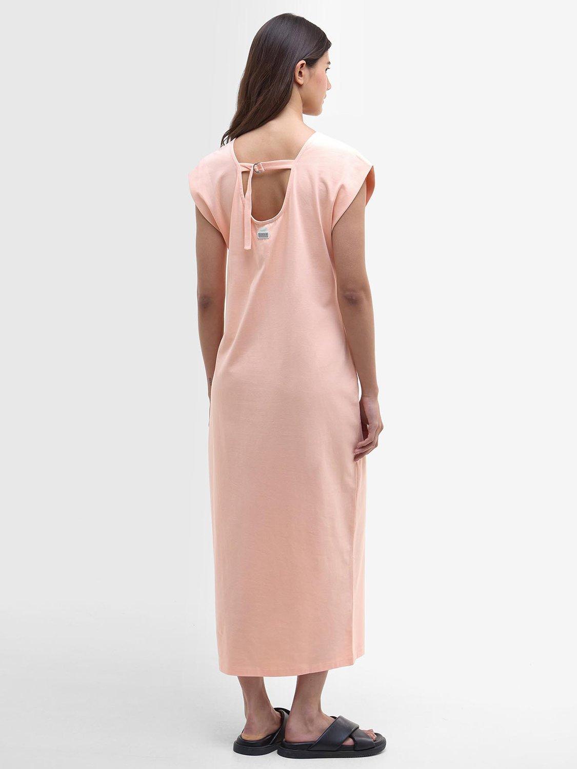 Product image 2 of 7, which shows Barbour International Natalia Maxi Dress, Peach Parfait, 8