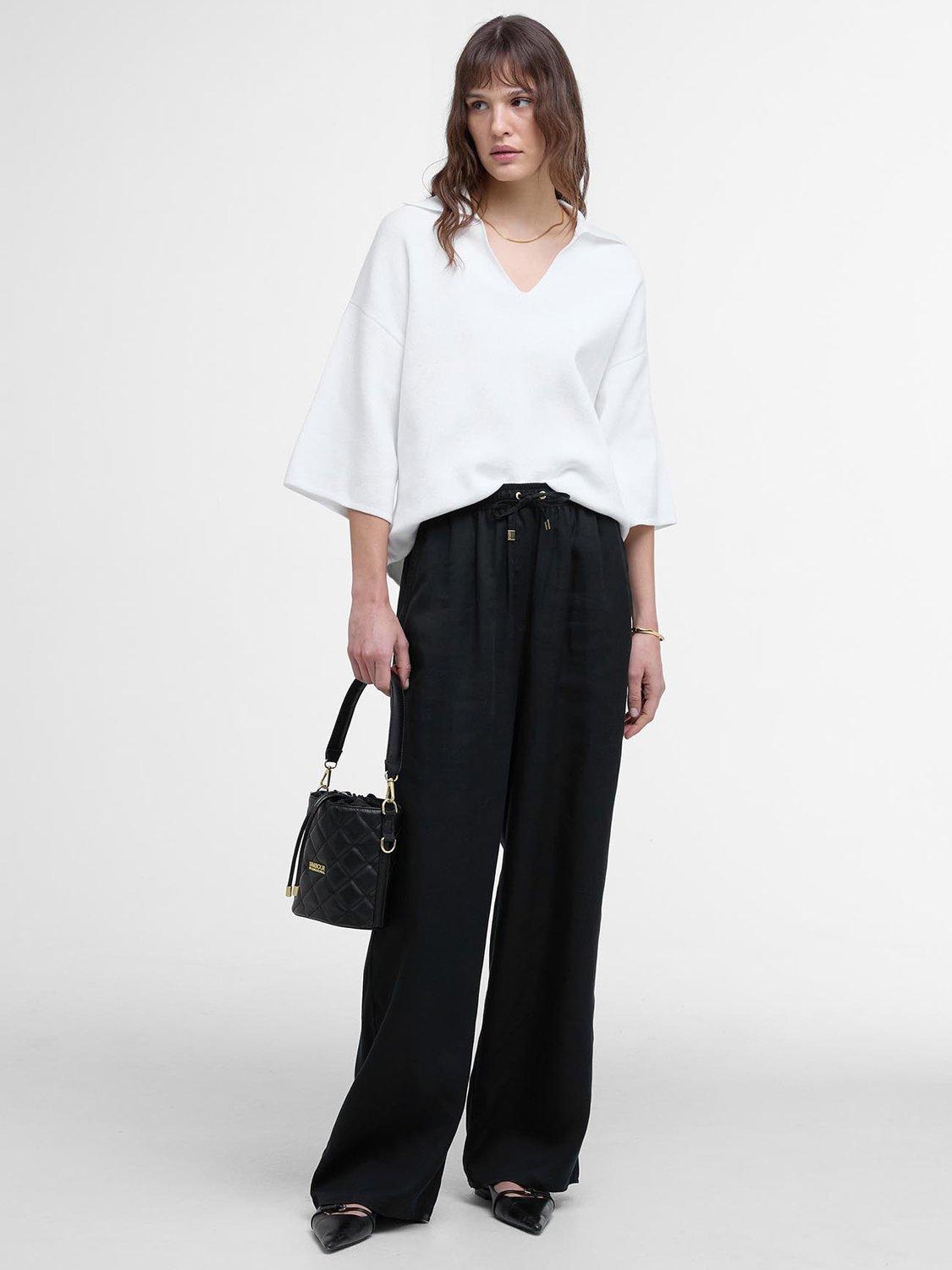 Product image 3 of 6, which shows Barbour International Natalia Knit T-Shirt, Cloud, 8