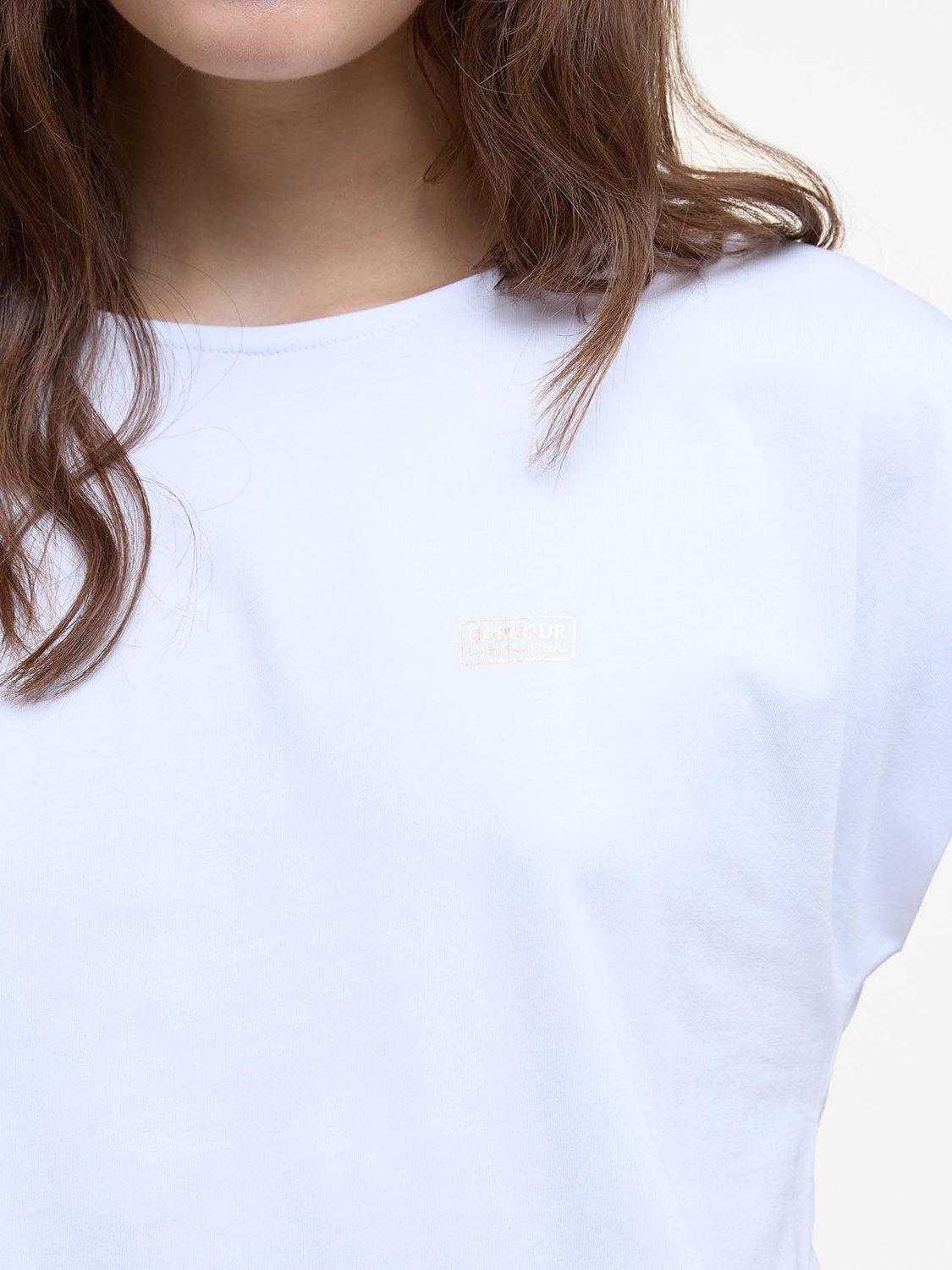 Product image 6 of 7, which shows Barbour International Natalia Relaxed Fit Top, White, 8
