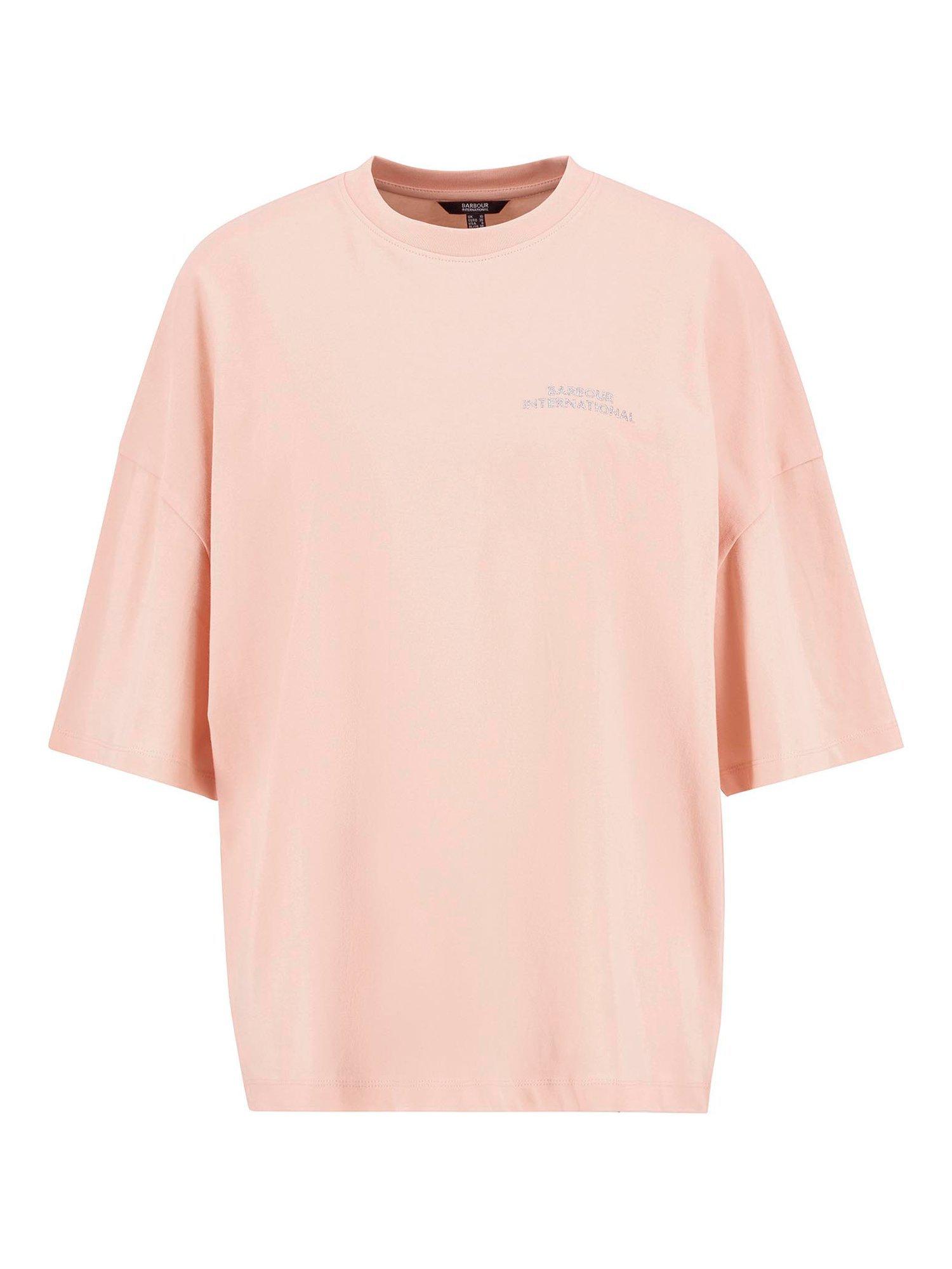Product image 4 of 6, which shows Barbour International Palma Logo T-Shirt, Peach Parfait, 8