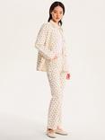 OMNES Sarah Jane Rose Print Cotton Ecru Denim Jeans