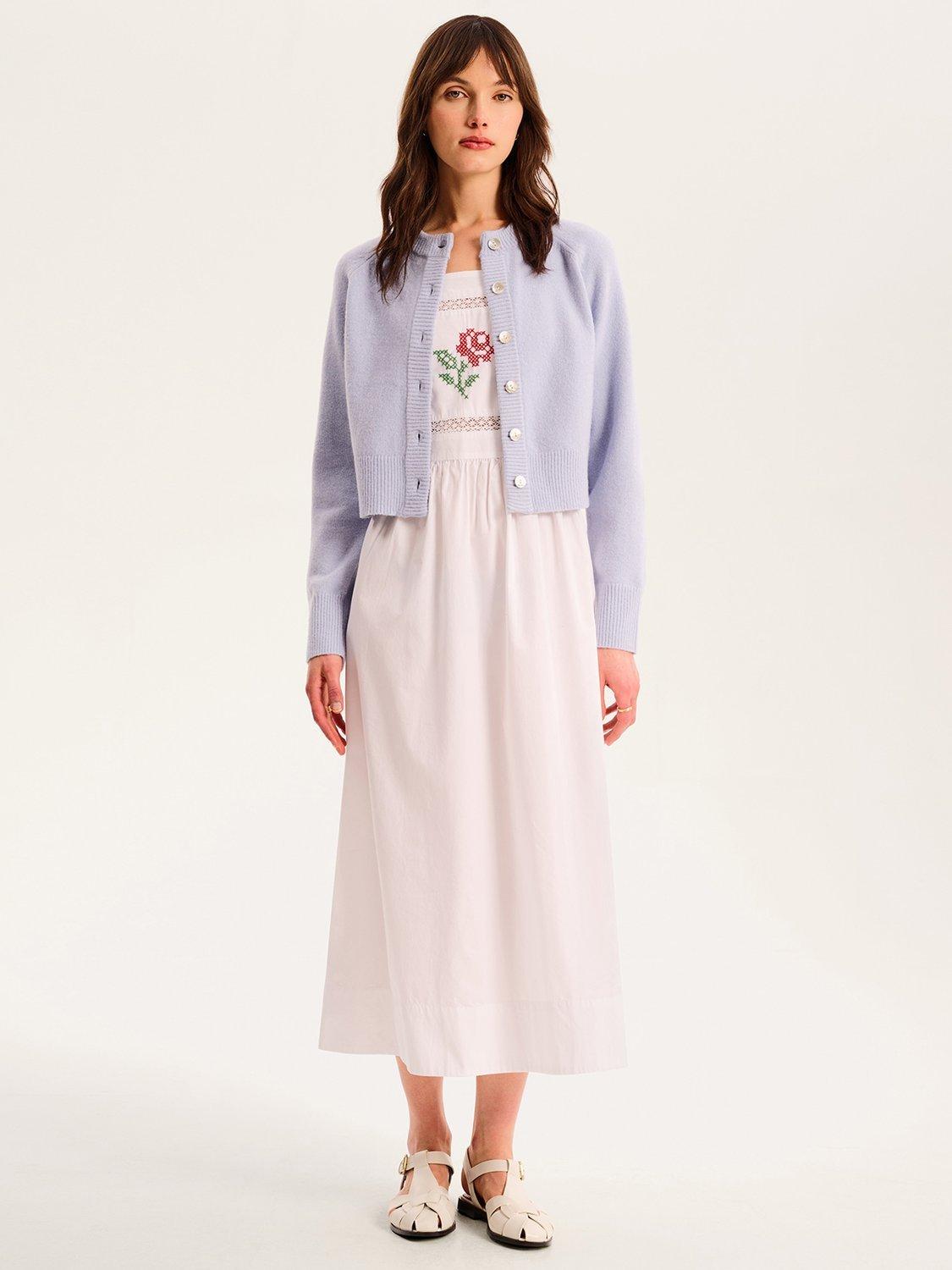Product image 1 of 5, which shows OMNES August Long Sleeve Cardigan, Light Blue, XS