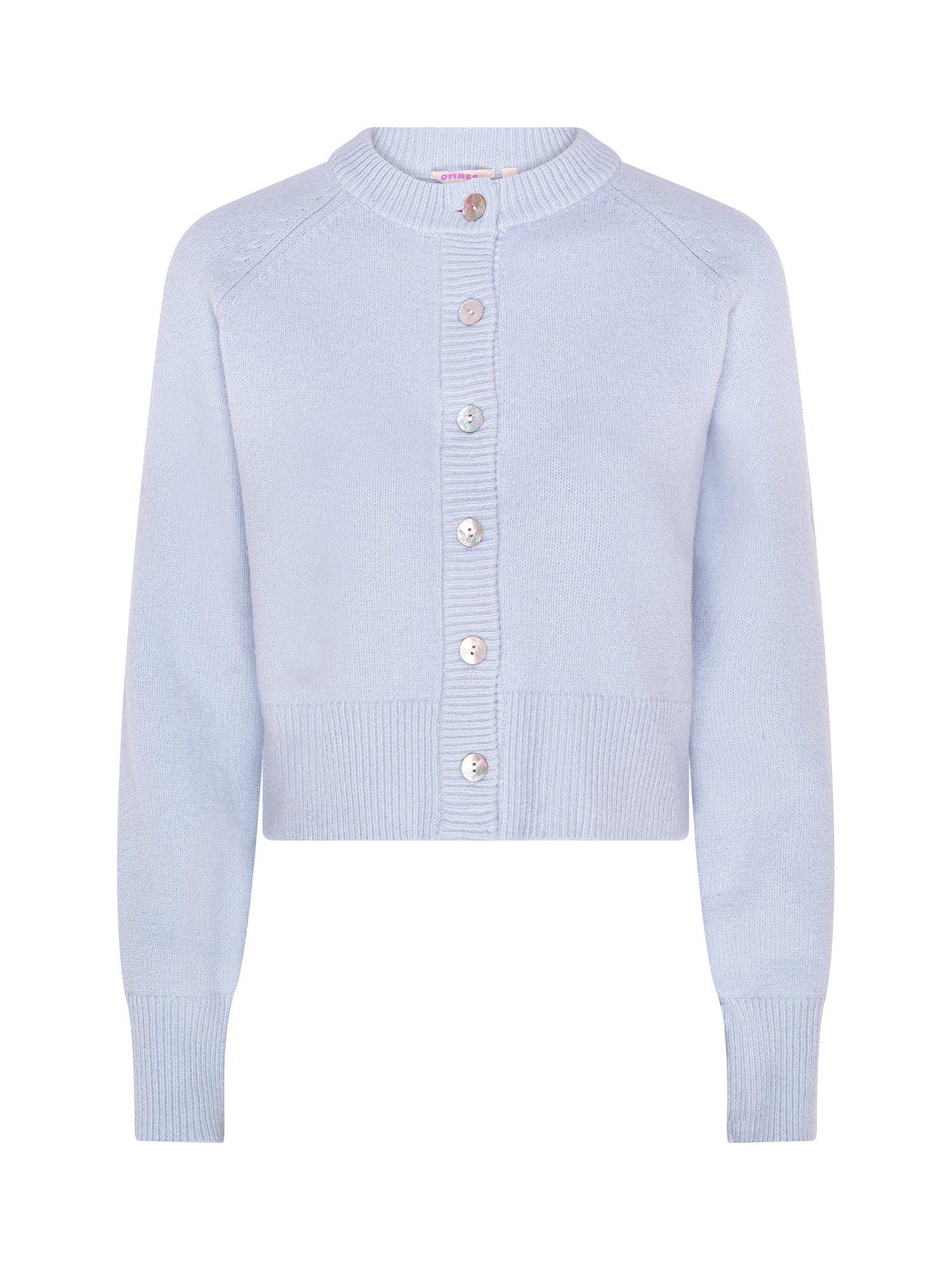 Product image 5 of 5, which shows OMNES August Long Sleeve Cardigan, Light Blue, XS