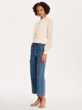 OMNES Flynn Contrast Trim Cardigan, Cream