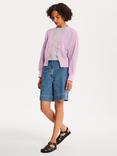 OMNES Hopper Crochet Cardigan, Lilac