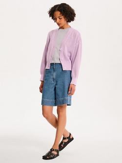 OMNES Hopper Crochet Cardigan, Lilac, Lilac