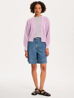 OMNES Hopper Crochet Cardigan, Lilac - view 2, Lilac