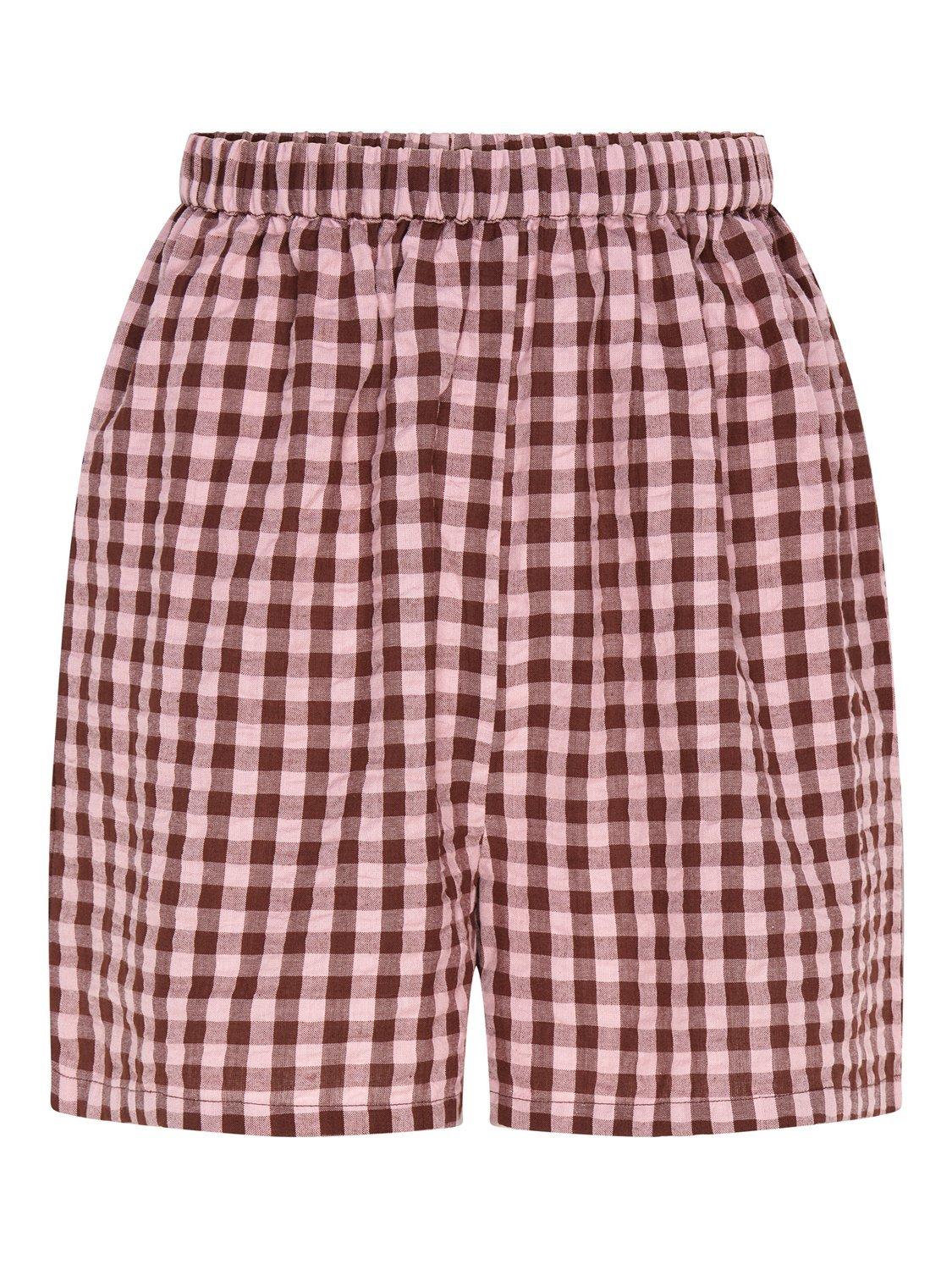 Product image 5 of 5, which shows OMNES Joshua Gingham Shorts, Pink, 6