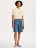 OMNES Robbie Wide Leg Jorts, Blue