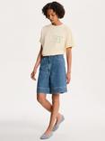 OMNES Robbie Wide Leg Jorts, Blue