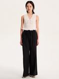 OMNES Rommy Tailored Drawstring Wide-Leg Cotton Blend Trousers