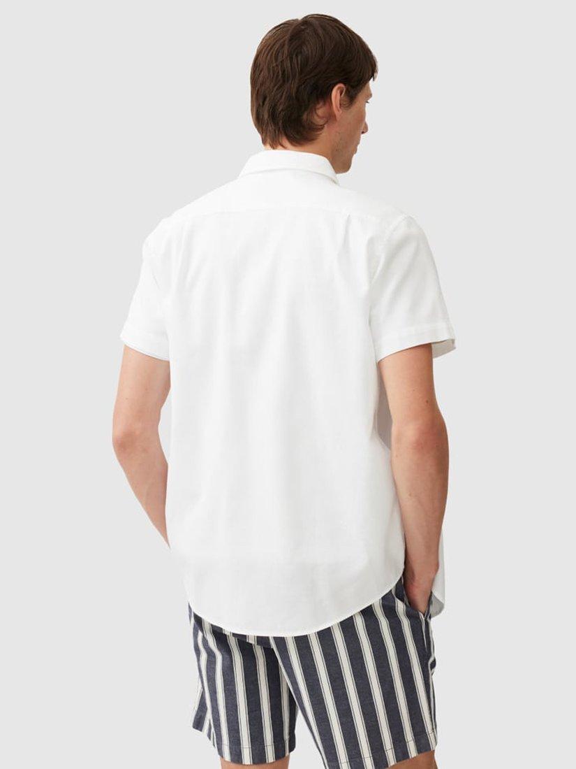 Product image 3 of 5, which shows Rodd & Gunn Airtex Textured Cotton Slim Fit Short Sleeve Shirt, Blanc, XS