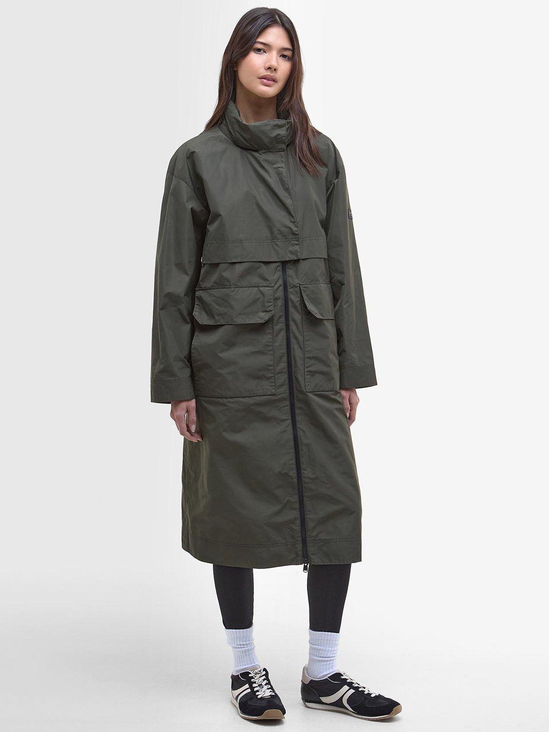 Product image 1 of 9, which shows Barbour International Roxanna Showerproof Hooded Jacket, Envy, 8