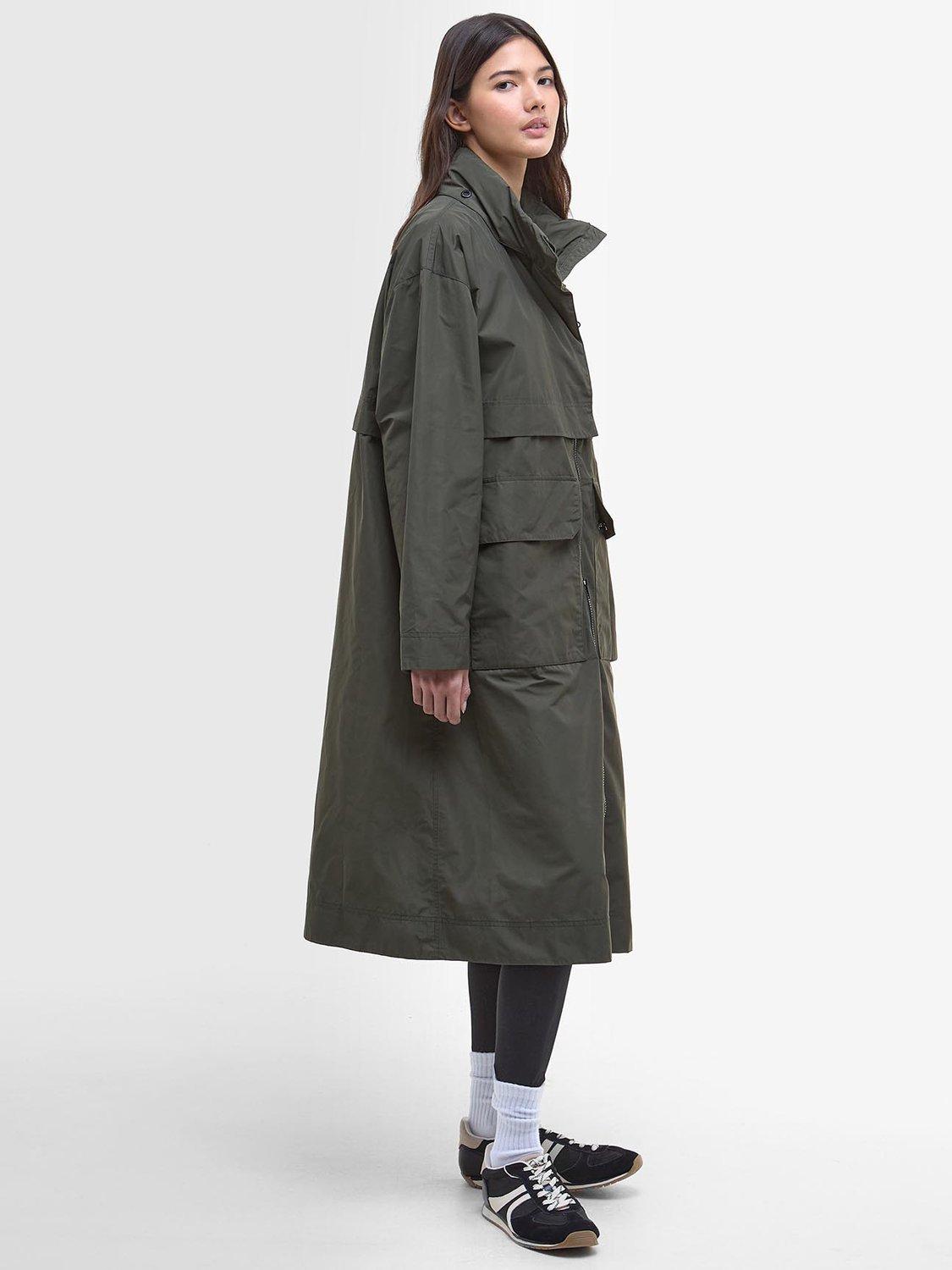 Product image 5 of 9, which shows Barbour International Roxanna Showerproof Hooded Jacket, Envy, 8