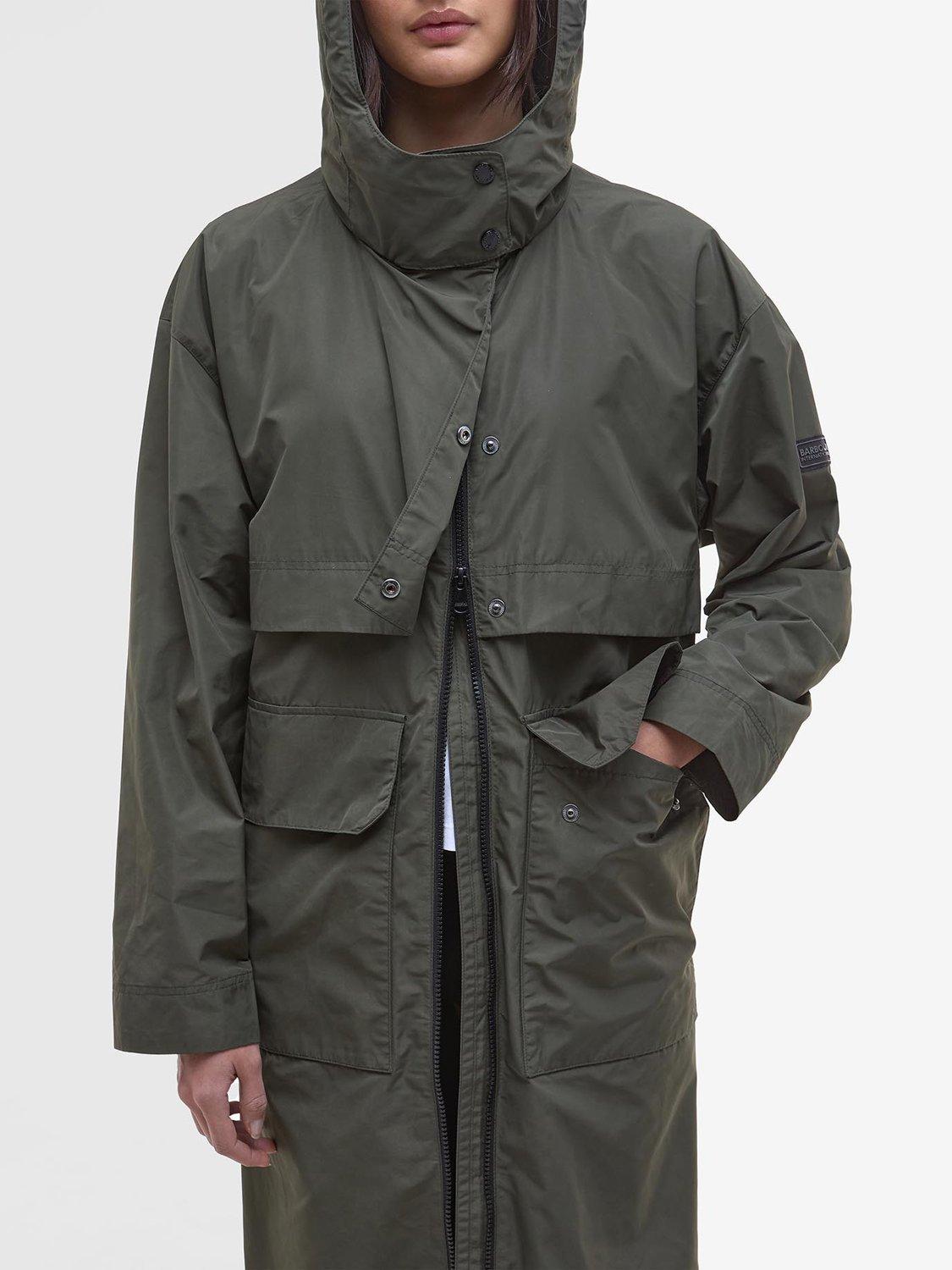 Product image 8 of 9, which shows Barbour International Roxanna Showerproof Hooded Jacket, Envy, 8