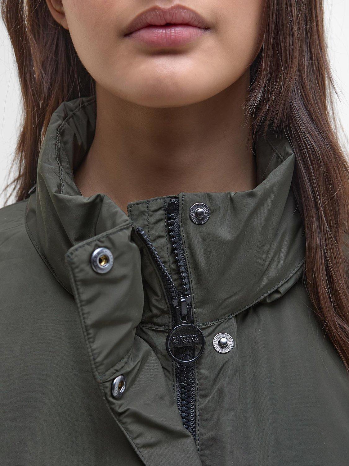 Product image 9 of 9, which shows Barbour International Roxanna Showerproof Hooded Jacket, Envy, 8