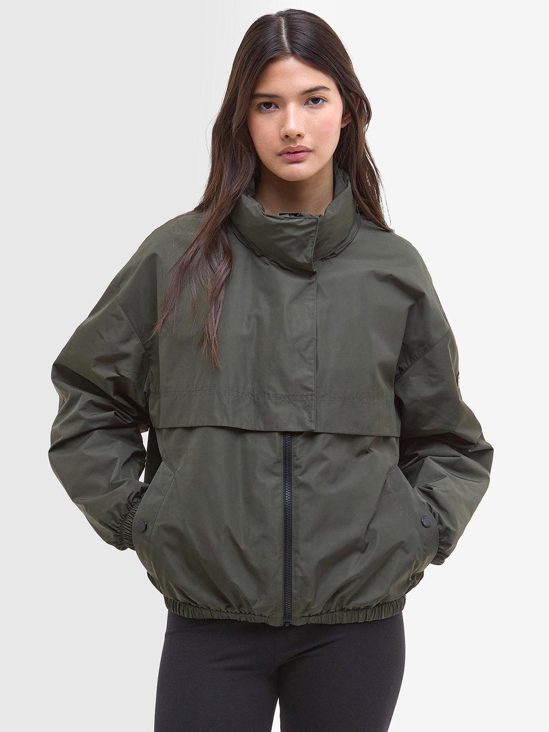 Product image 1 of 8, which shows Barbour International Lolita Showerproof Hooded Jacket, Envy, 8