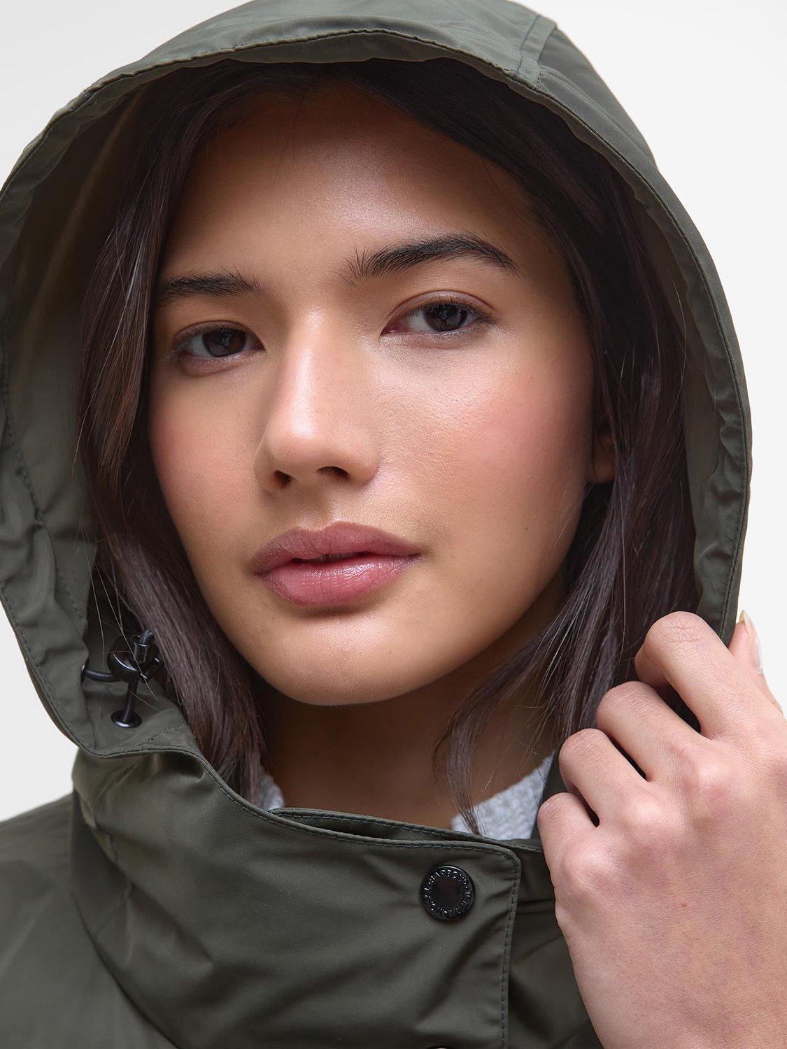 Product image 5 of 8, which shows Barbour International Lolita Showerproof Hooded Jacket, Envy, 8