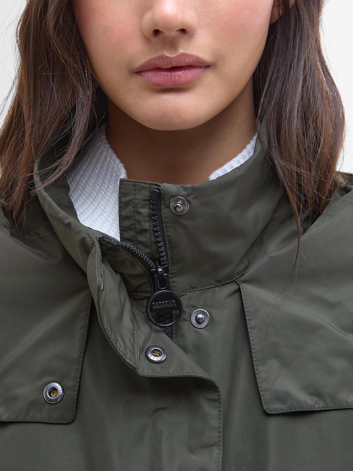 Product image 7 of 8, which shows Barbour International Lolita Showerproof Hooded Jacket, Envy, 8