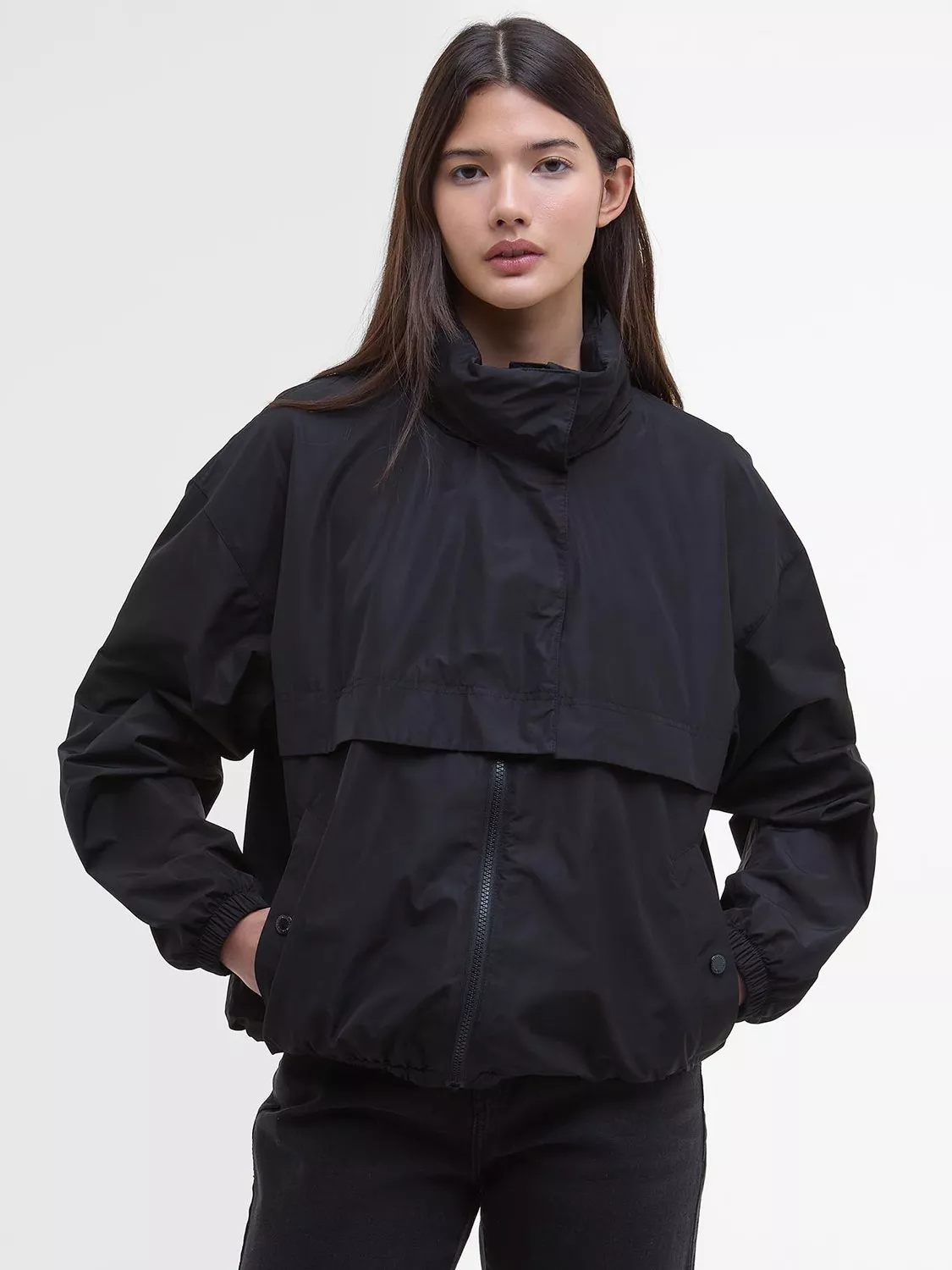 Barbour International Lolita Showerproof Hooded Jacket, Black