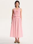OMNES Darcie Drop Waist Midi Skirt, Pink