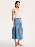 OMNES Ellie-May Denim Midi Skirt, Blue