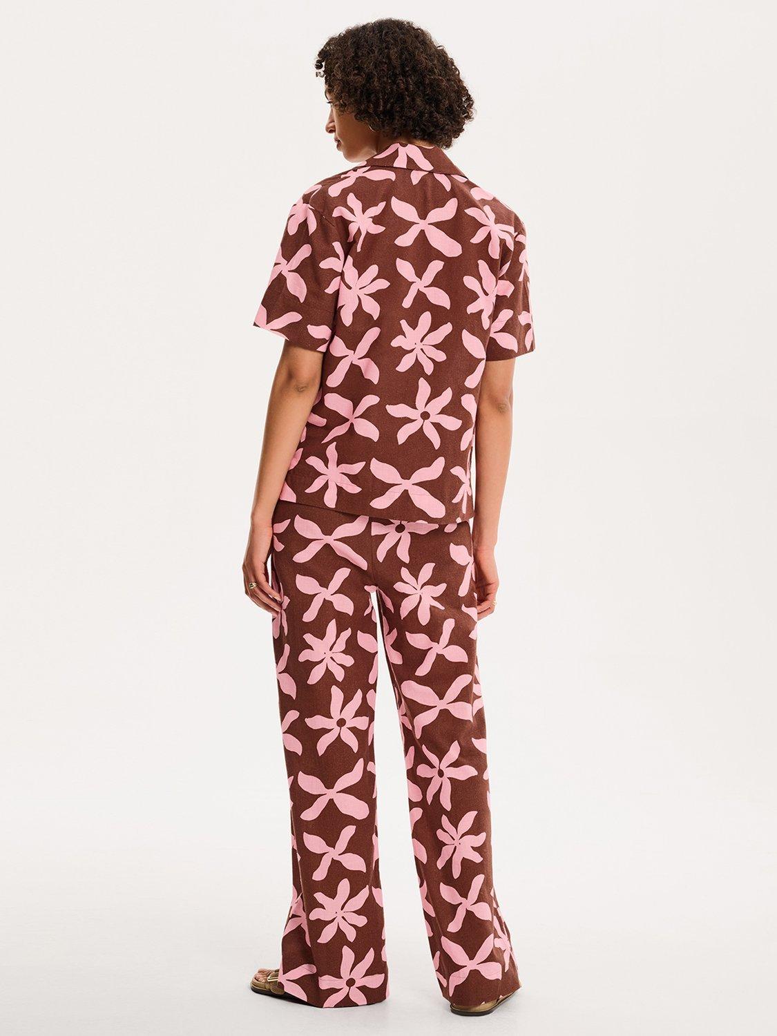 Product image 2 of 5, which shows OMNES Oaklyn Oversized Floral Shirt, Pink, 4