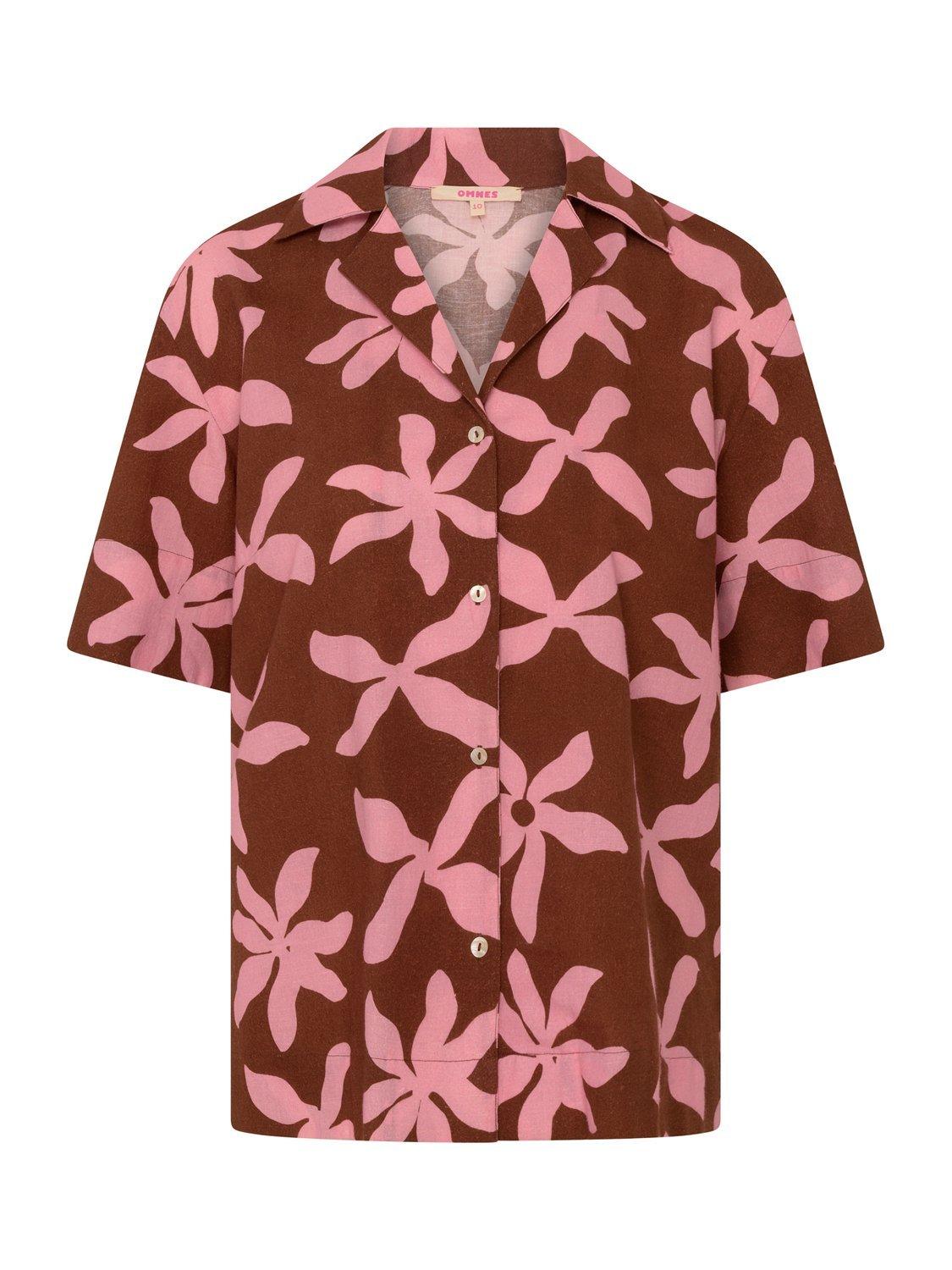 Product image 5 of 5, which shows OMNES Oaklyn Oversized Floral Shirt, Pink, 4