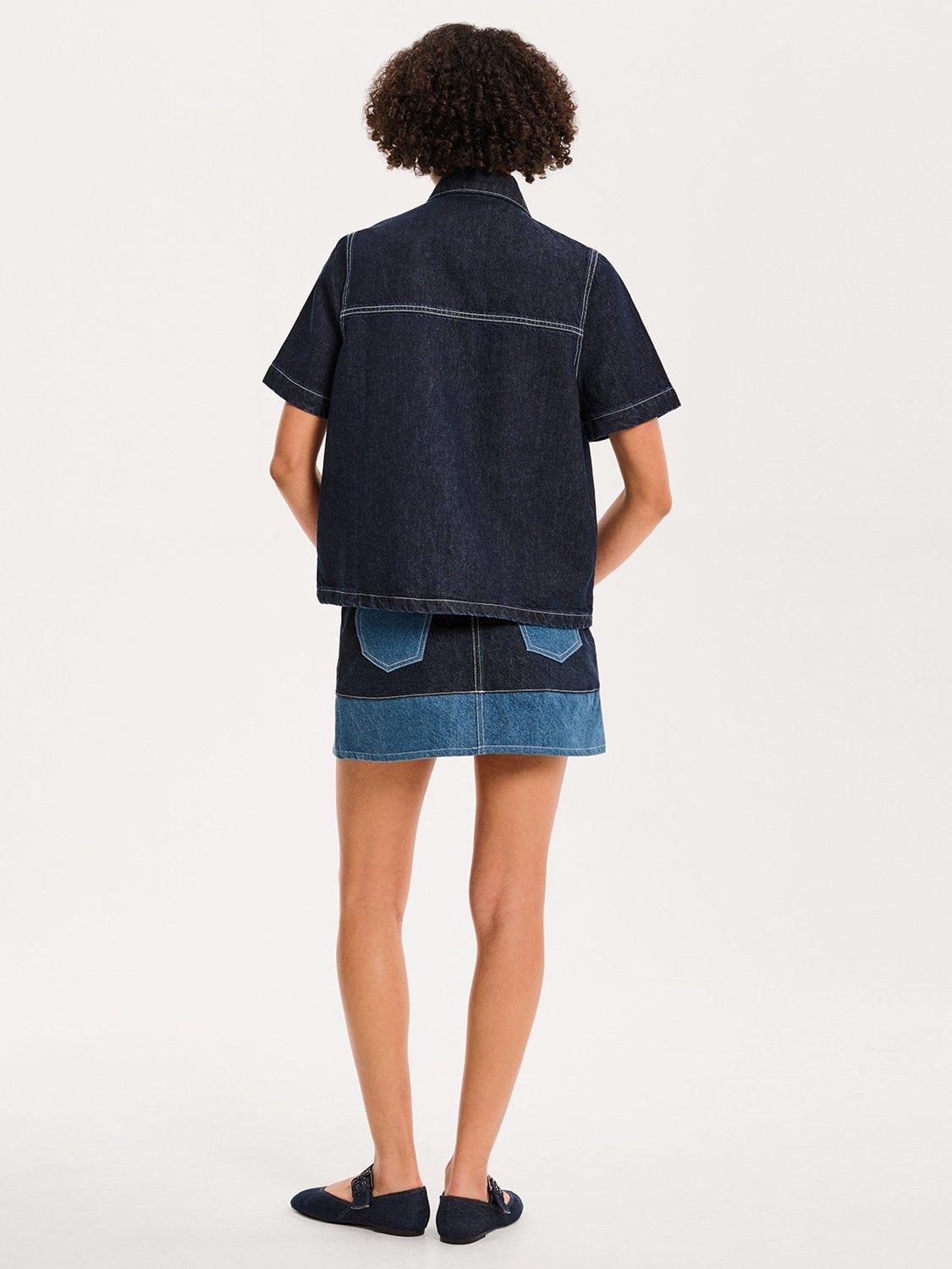 Product image 3 of 4, which shows OMNES Ronnie Oversized Denim Shirt, Blue, 6