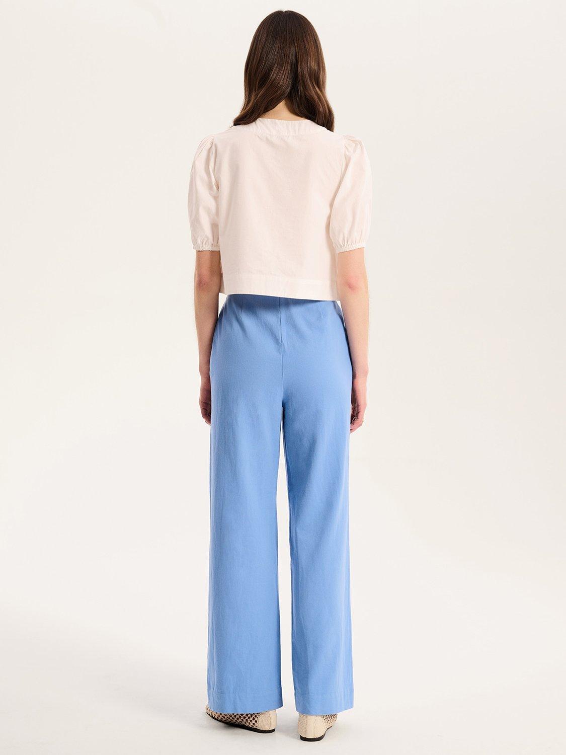 Product image 4 of 5, which shows OMNES Tommy Palazzo Trousers, Blue, 6