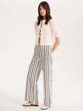 OMNES Tommy Striped High Waist Palazzo Cotton Trousers