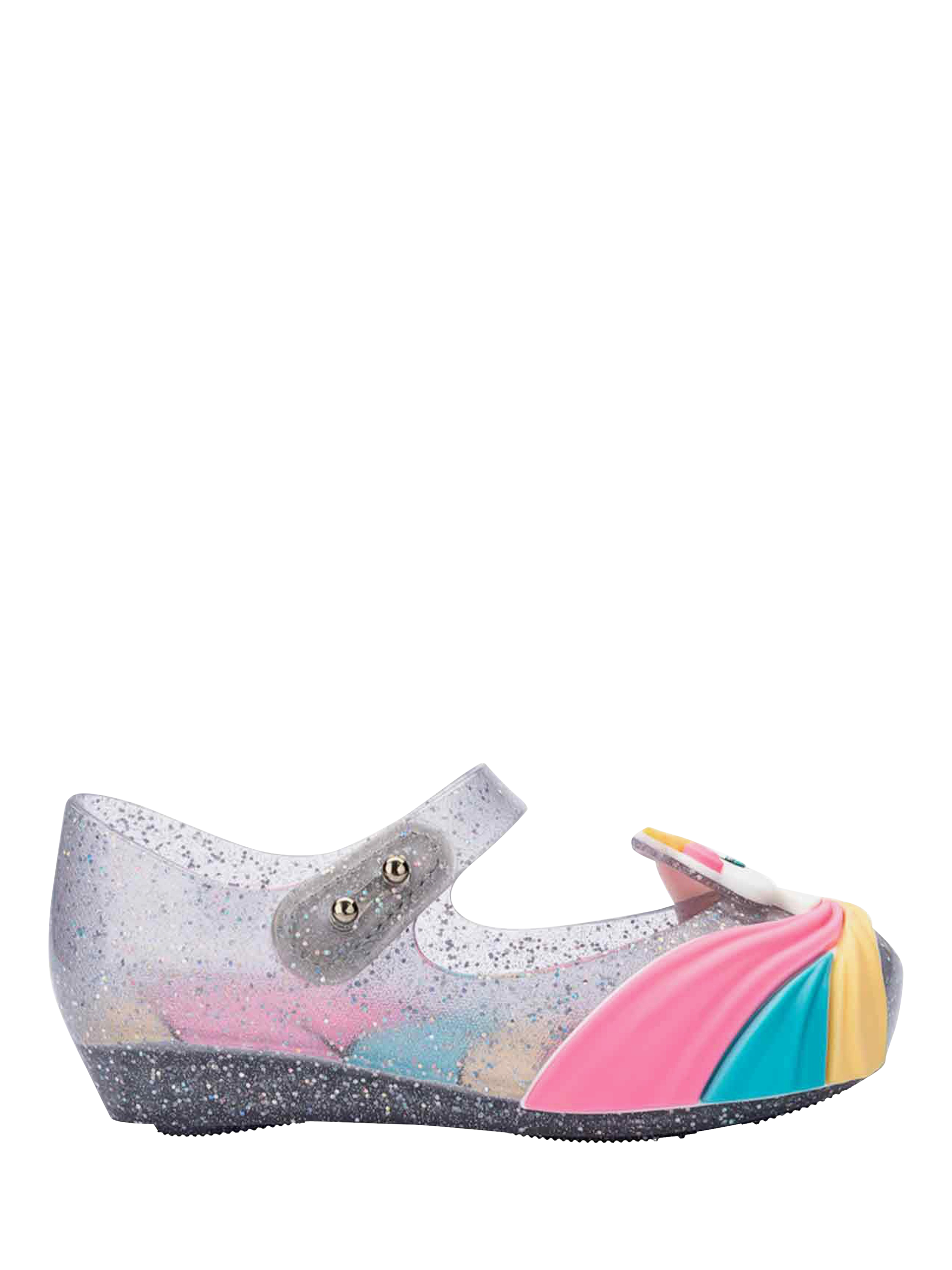 Product image 1 of 4, which shows Mini Melissa Ultragirl Uni Ballerina Flat Shoes, Pink, 4 Jnr