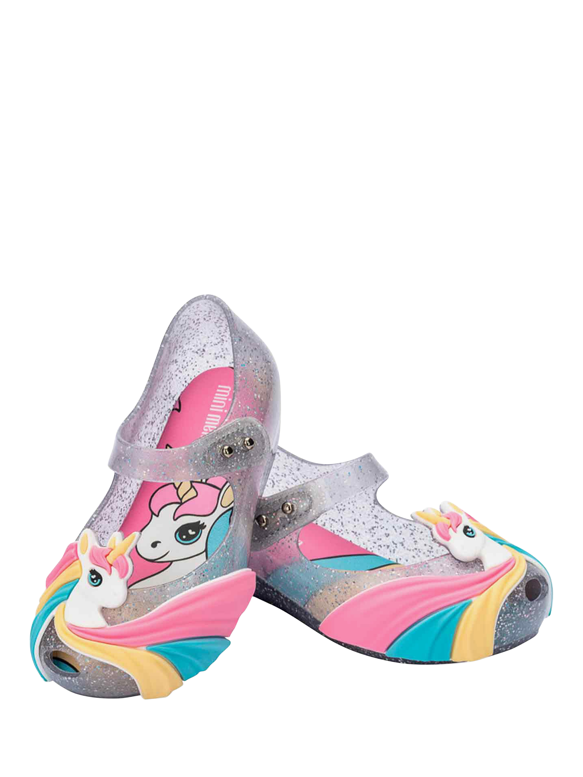 Product image 2 of 4, which shows Mini Melissa Ultragirl Uni Ballerina Flat Shoes, Pink, 4 Jnr