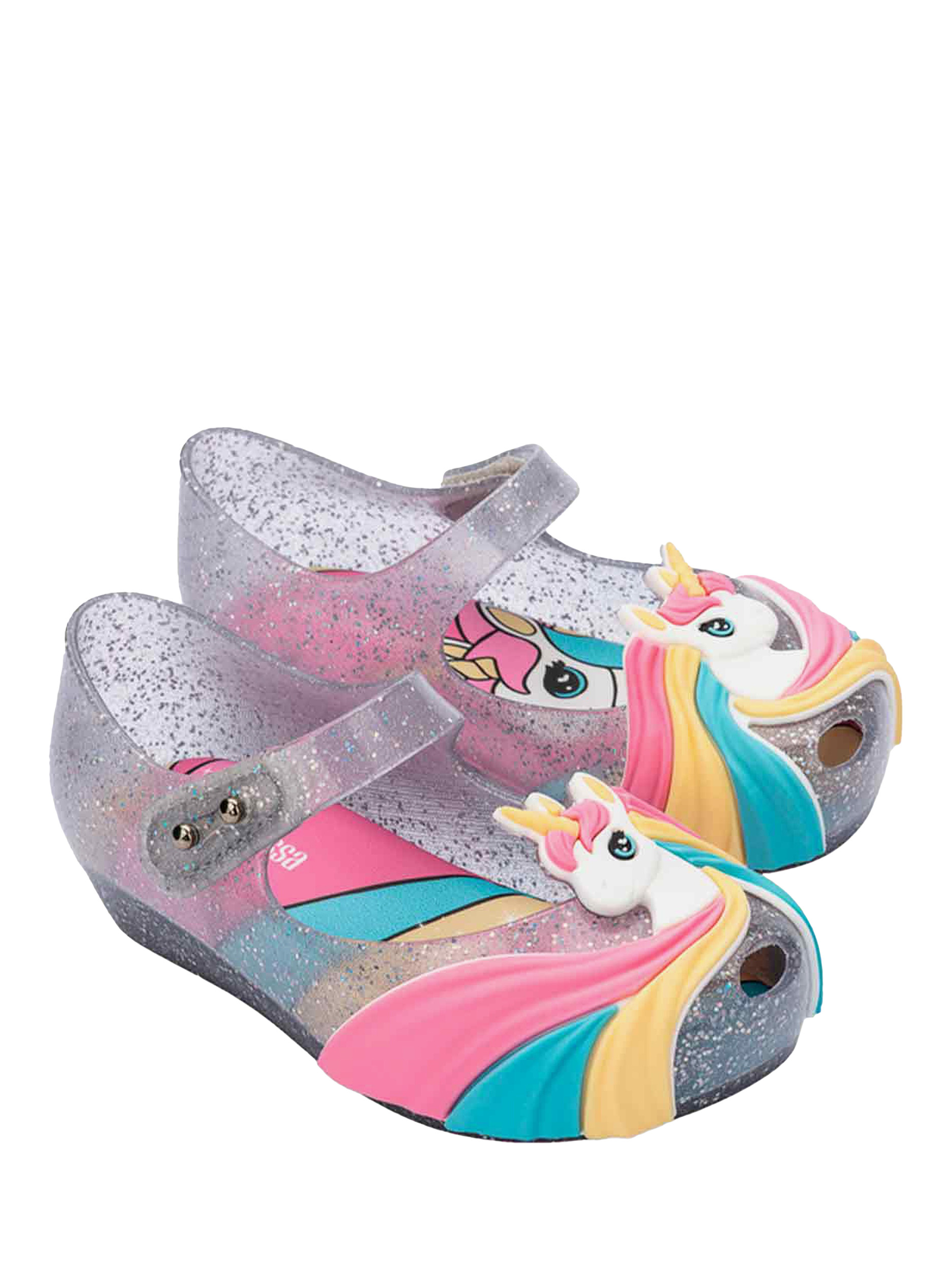 Product image 4 of 4, which shows Mini Melissa Ultragirl Uni Ballerina Flat Shoes, Pink, 4 Jnr
