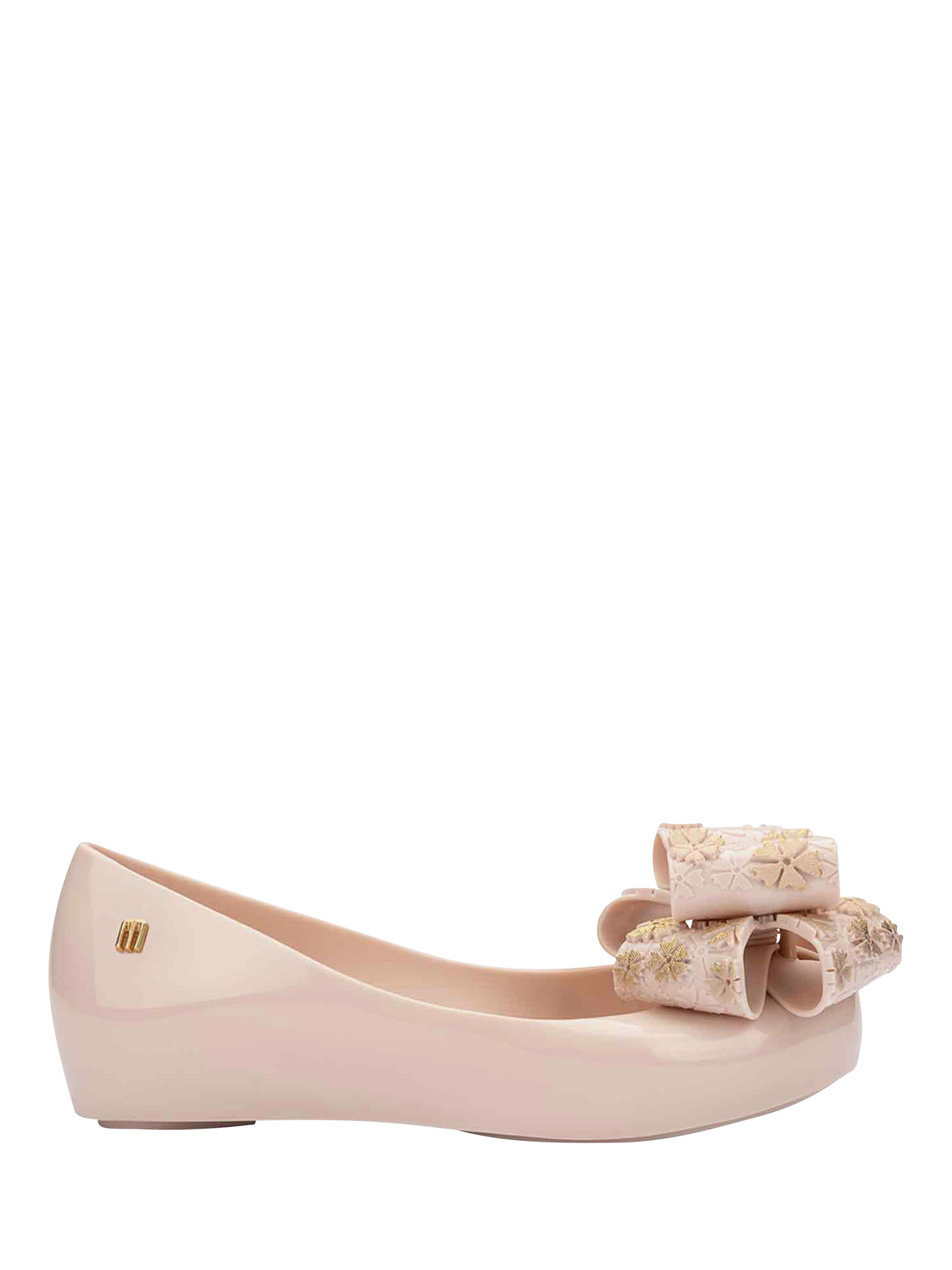 Product image 1 of 2, which shows Mini Melissa Kids' Ultragirl Sweet XI Ballerina Flat Shoes, Beige, 1 Jnr
