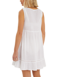 Accessorize Sleeveless Ruffle Mini Dress, White