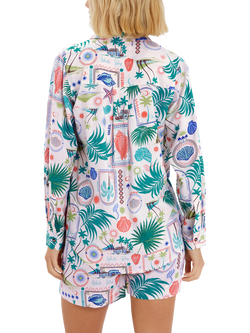 Accessorize Postcard Print Shirt, Ivory - view 2, Ivory