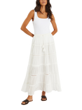 Accessorize Tiered Maxi Skirt, White