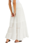 Accessorize Tiered Maxi Skirt, White