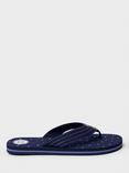 Crew Clothing Printed Flip Flops, Navy Blue