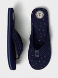 Crew Clothing Printed Flip Flops, Navy Blue