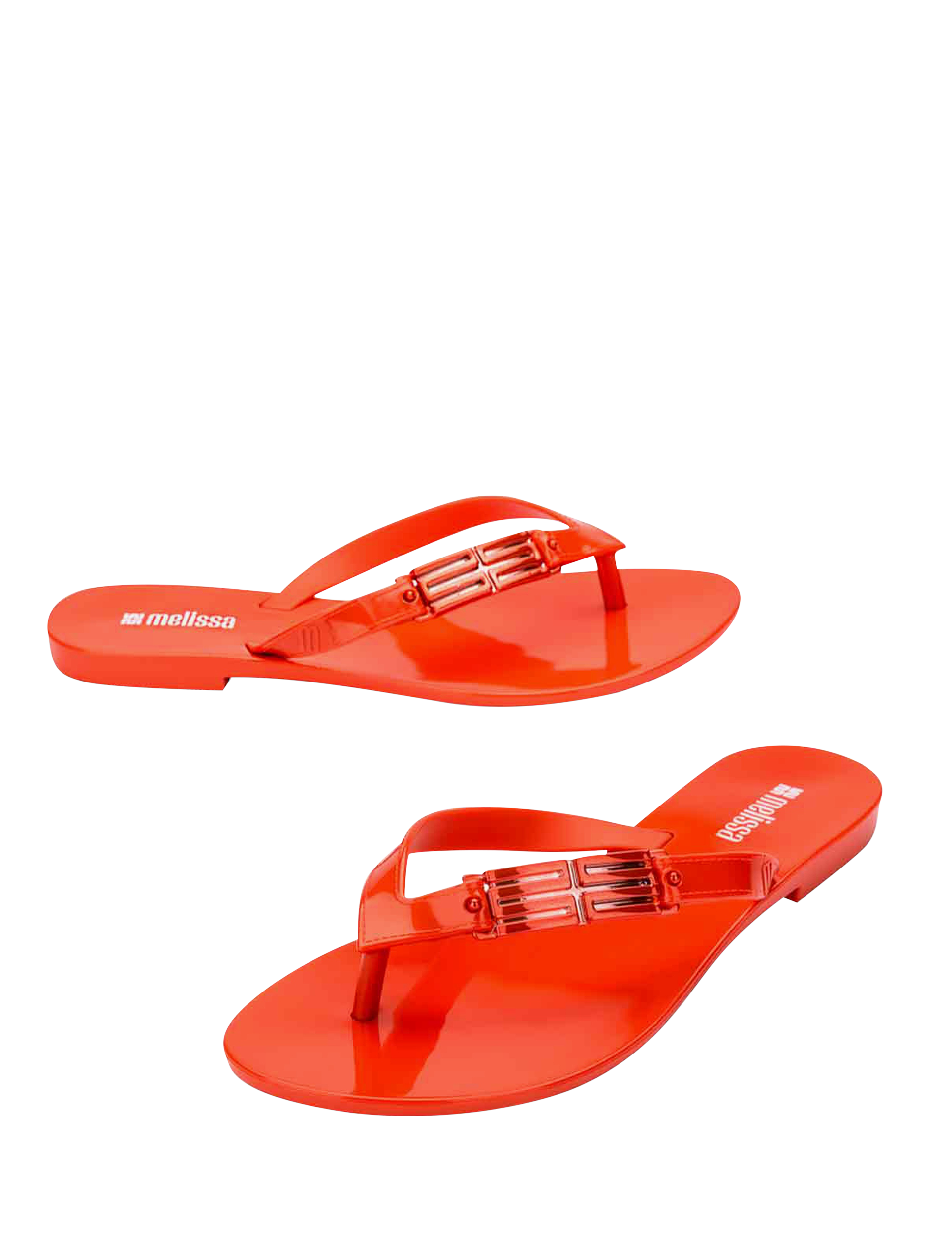 Product image 2 of 11, which shows Melissa Harmonic M Chic Flip Flops, Red, 3