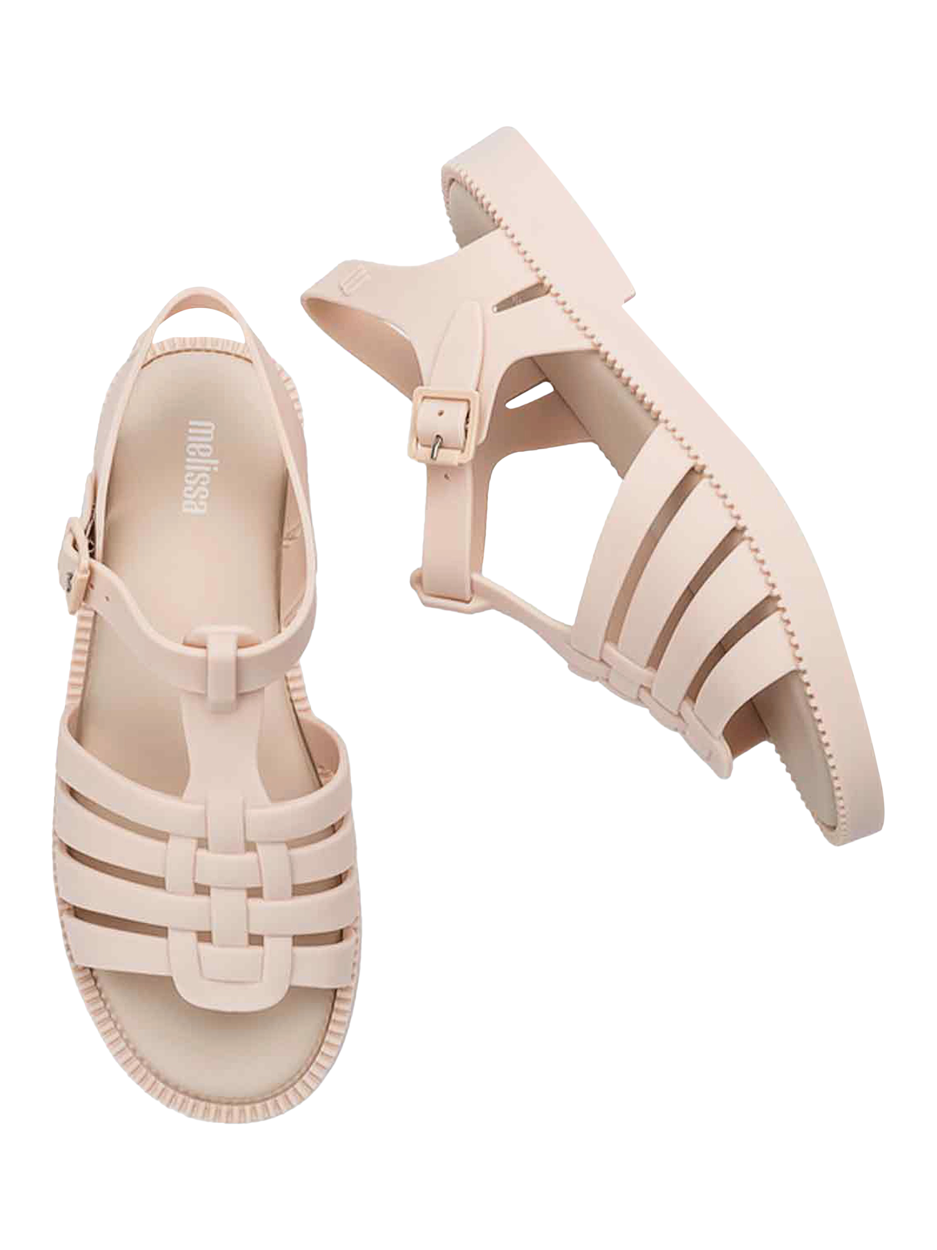 Product image 3 of 4, which shows Melissa Possession Fresh Jelly Sandals, Matt Beige, 3