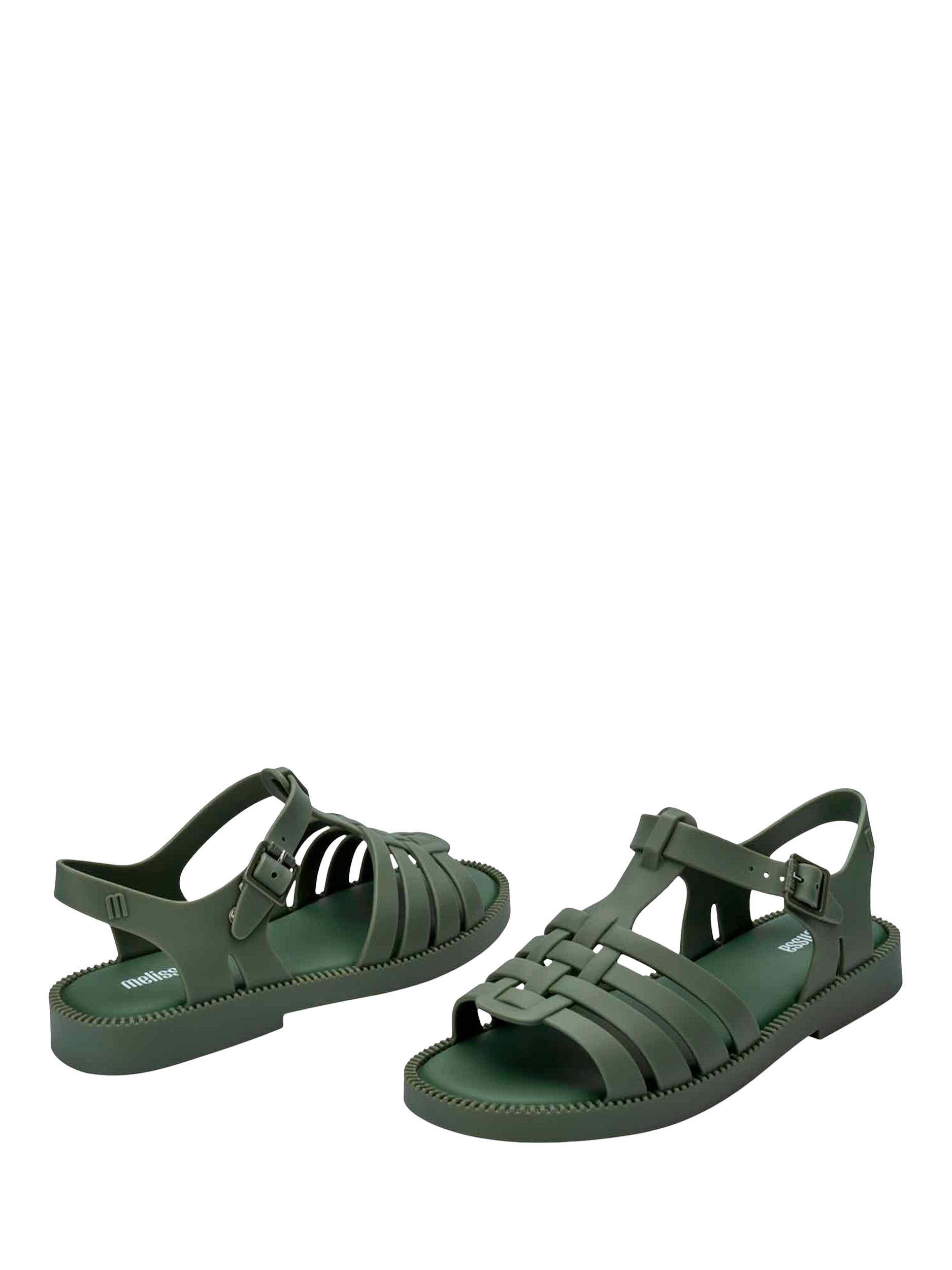 Product image 2 of 4, which shows Melissa Possession Fresh Jelly Sandals, Green, 3