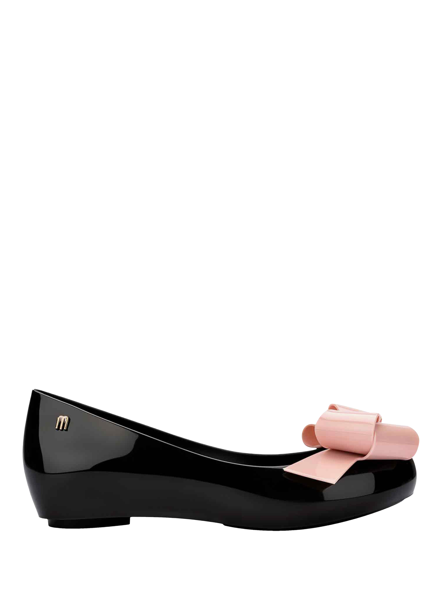 Product image 1 of 4, which shows Melissa Ultragirl Classy Ballerina Pumps, Black/Pink, 3